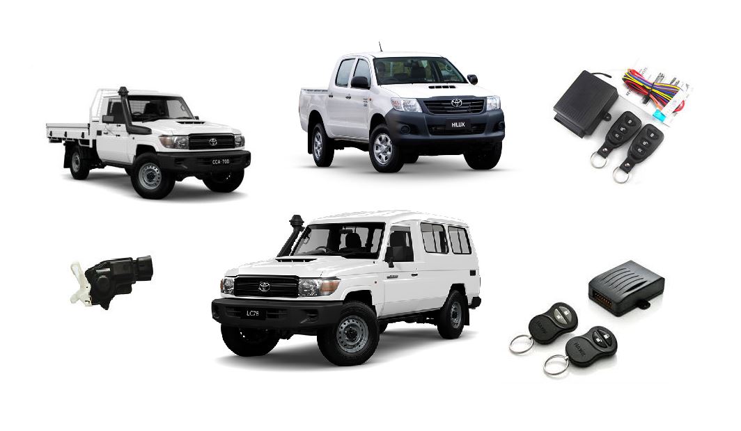 Central Locking Kit for Landcruiser + Central Locking Kit for Hilux